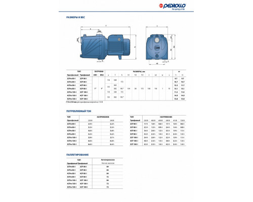 Поверхностный насос Pedrollo 3CPm 80 (370 Вт)
